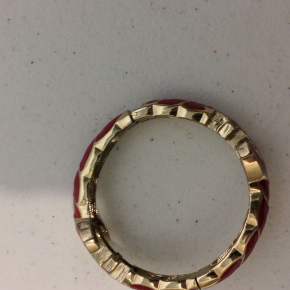 Vintage red nautical hinge bracelet - Picture 4 of 4